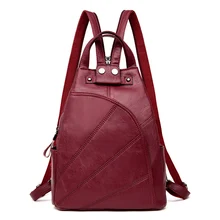 Leisure Women Backpacks Women's High Quality PU Leather Backpacks Female school Shoulder Bags for Teenage Girls Travel Back pack цена Leisure Women Backpacks Women's High Quality PU Leather Backpacks Female school Shoulder Bags for Teenage Girls Travel Back pack цены онлайн