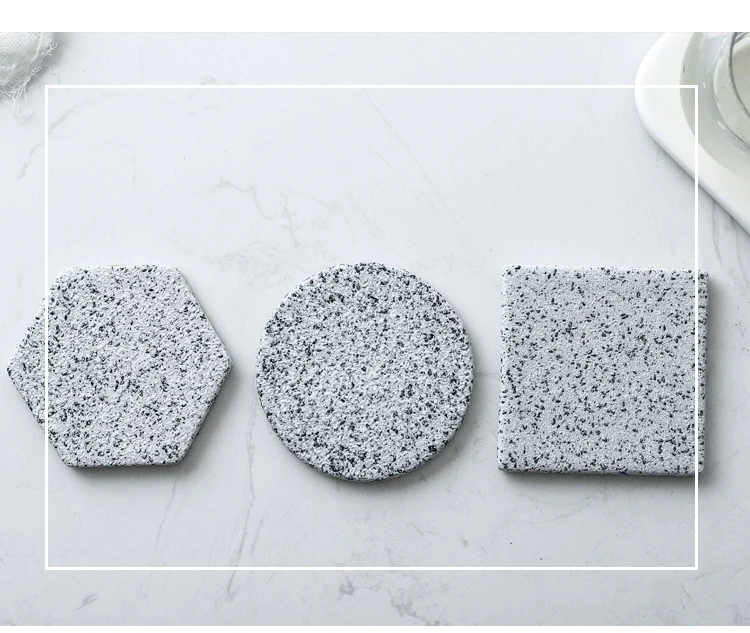 Granite Pattern Ceramic Coaster Set