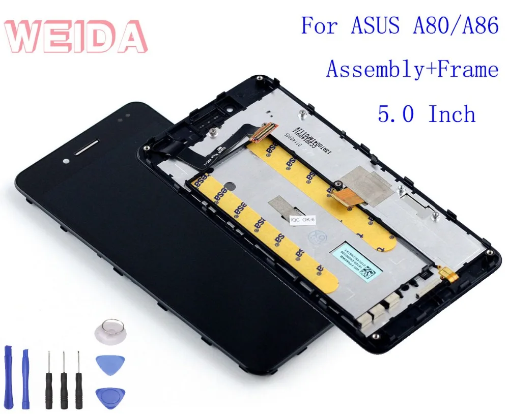 

For ASUS PadFone Infinity A80/A86 NEW Assembly + Frame Touch Screen Phone LCD Display Digitizer 5.0 Inch Replacement With Tools