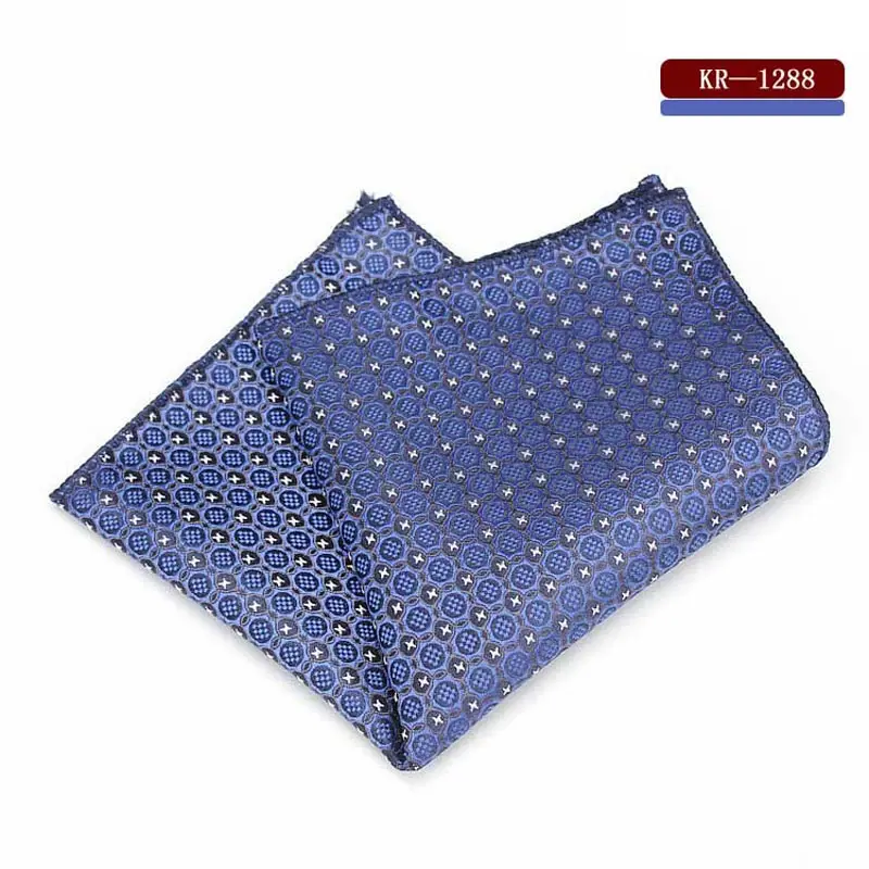SFKR 1288 KR1273-1292 Роскошные Для мужчин полиэстер шелк модный мужской Карманный платок квадратный Винтаж горошек платки Свадебная вечеринка полотенце для сундуков 22*22 см - Цвет: SFKR 1288