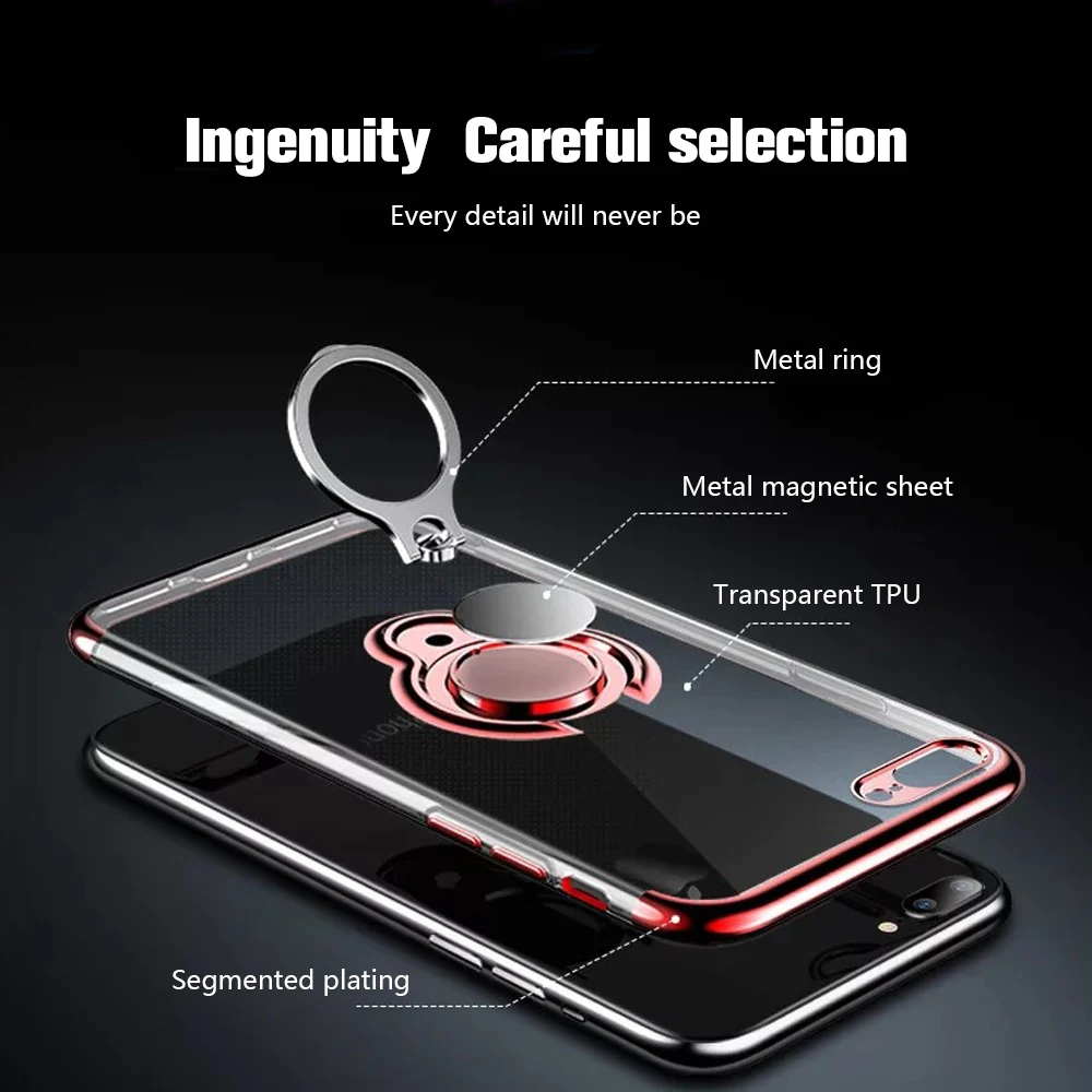 Ring Fall Für iphone 7 Plus Fall Für iphone XS Max Fall 360 Coque Für iphone 6 S Plus 6 8 X XS XR 1