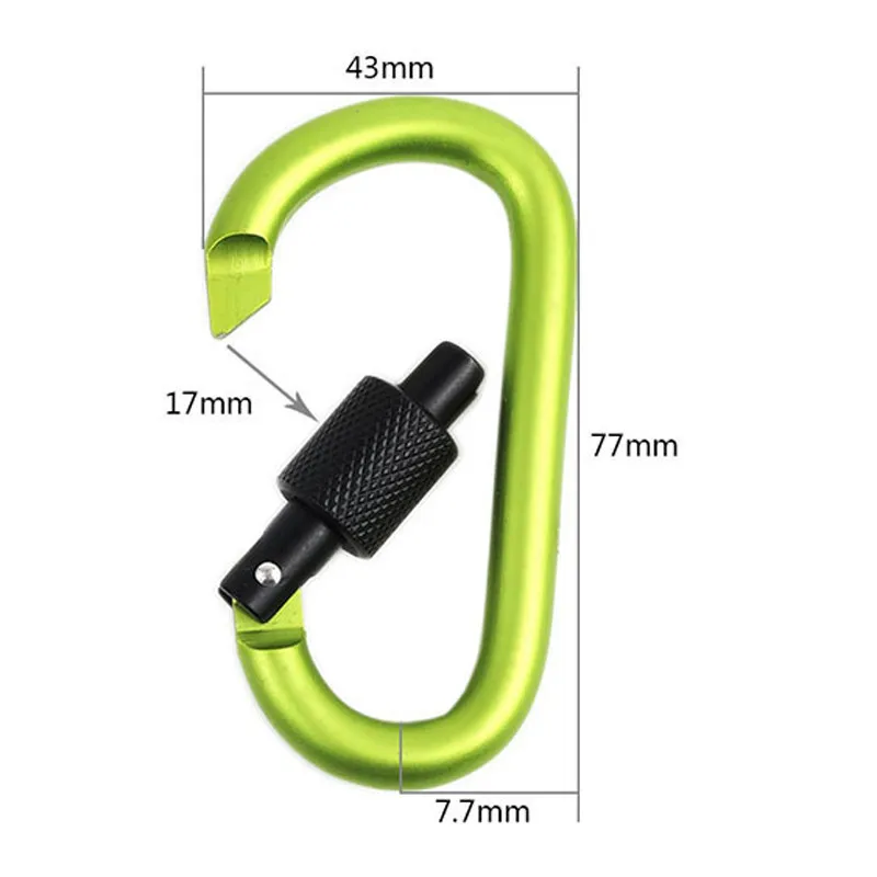 2pcs 8mm Aluminum Alloy Carabiner  (38)