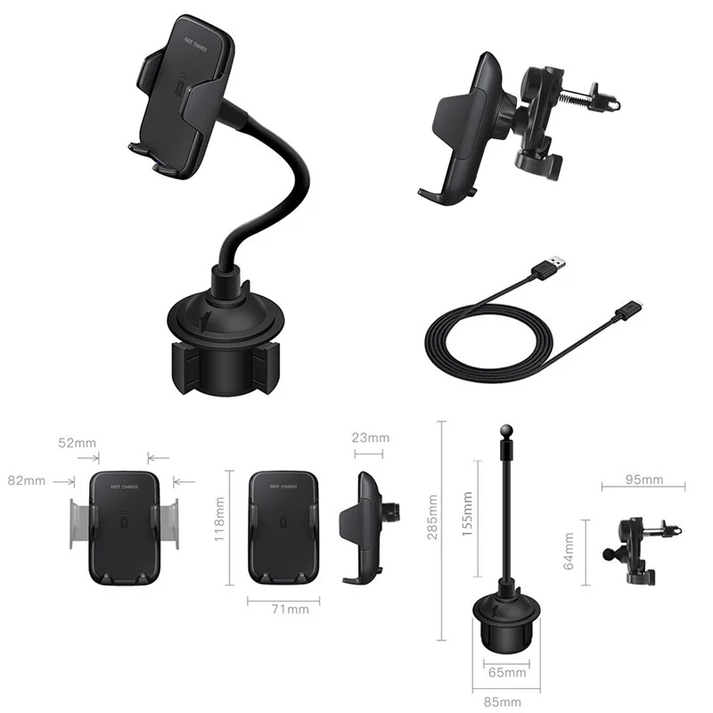 Cup Holder Wireless Car Charger 06