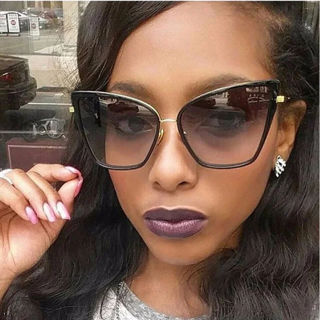 FEISHINI UV Protection Eyewear Female Sunglass Clear Polaroid Star Cat