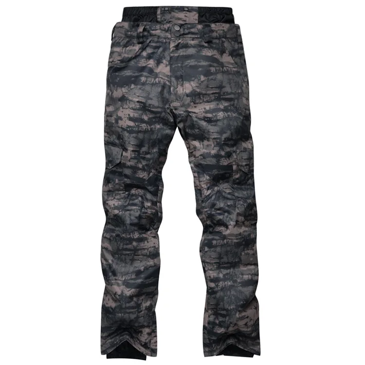 Стиль мужские лыжные брюки высокого качества ветрозащитные водонепроницаемые лыжные брюки теплые зимние сноубордические брюки - Цвет: Dark camouflage