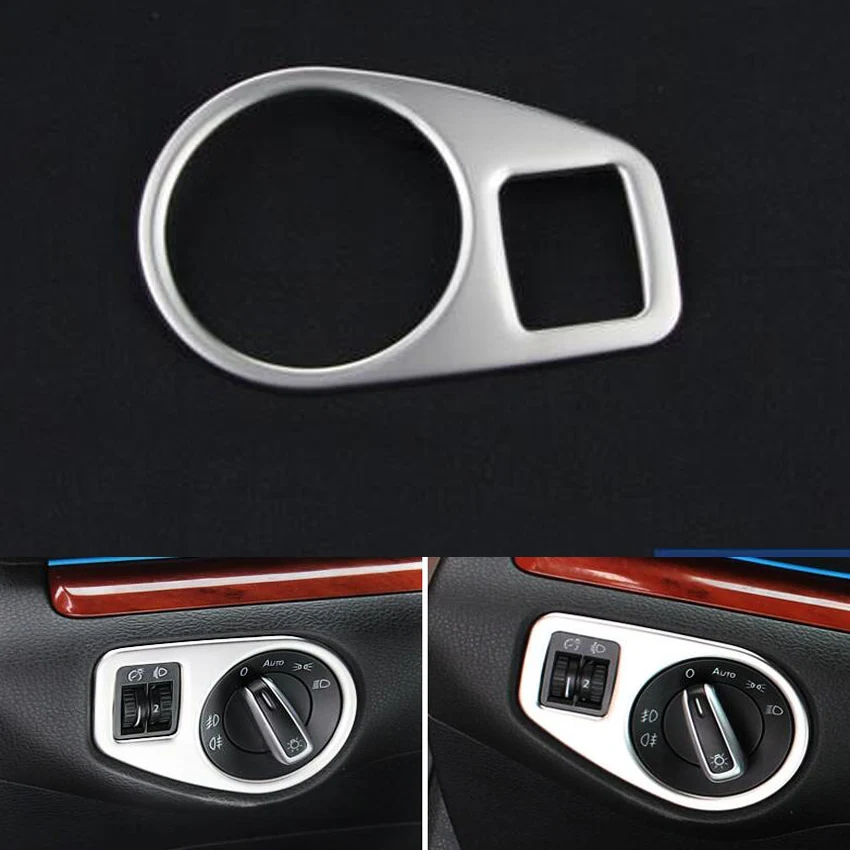 

YAQUICKA Car Interior Front Head Light Lamp Adjust Switch Button Frame Trim Styling Sticker For VW Sharan 2013 2014 2015 2016