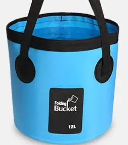 12л 20л водонепроницаемые сумки для воды рыболовное складное ведро портативное ведро контейнер для воды для хранения и переноски сумка - Цвет: Blue 12L