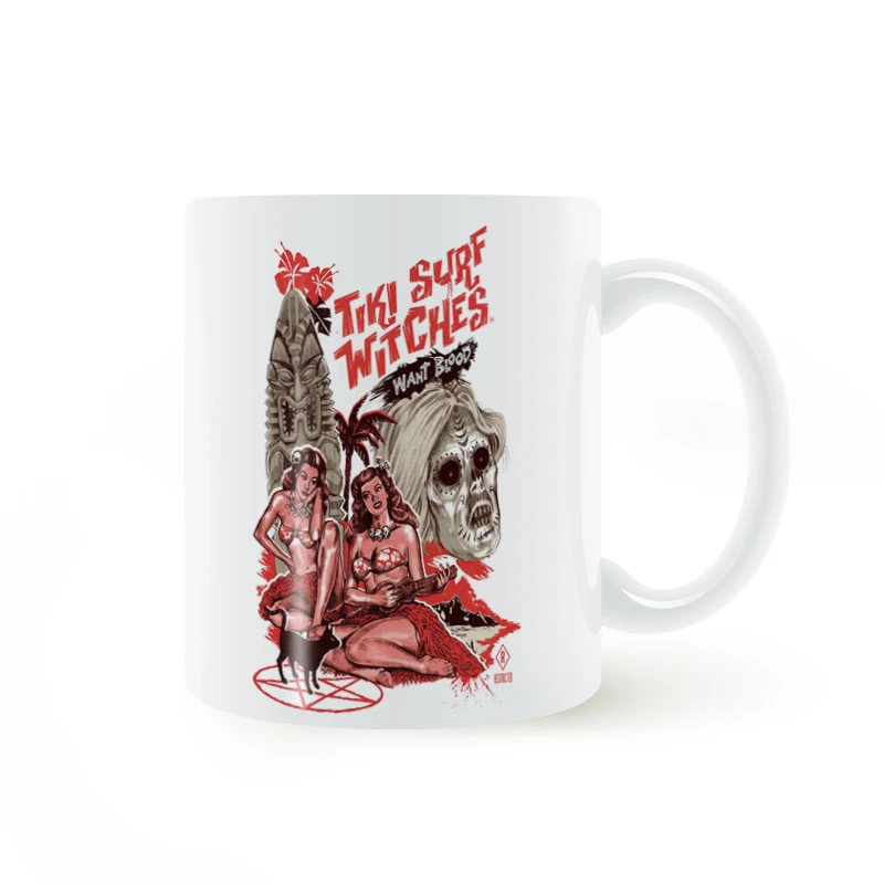 Tiki серфинга ведьмы хотите крови кофе кружка творческая керамическая подарки 11