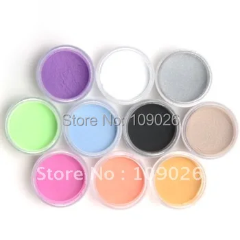 

High quality 10 COLOURS Nail art ACRYLIC POWDER Free Shipping