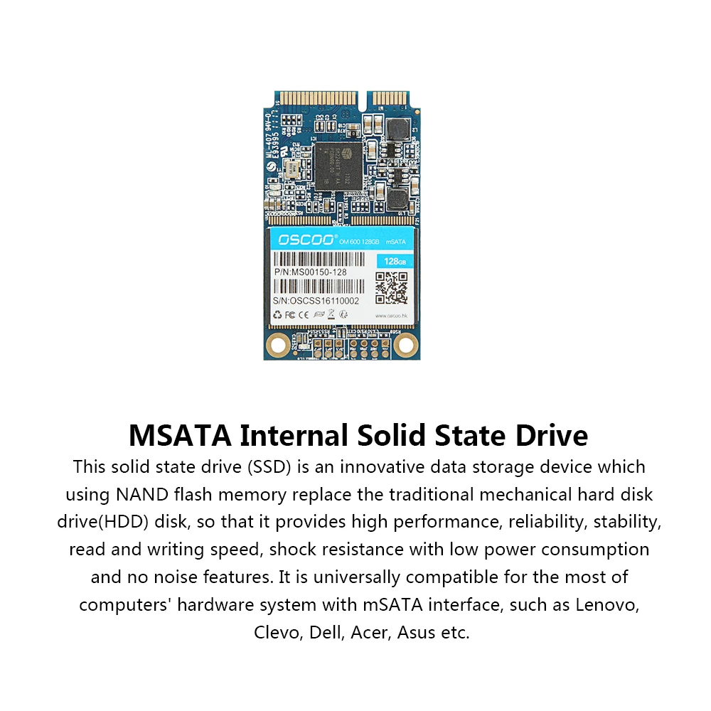 OSCOO mSATA 6 ГБ/сек. 60 ГБ 120 ГБ 240 ГБ SSD жесткий диск Внутренний твердотельный накопитель мини mSATA SSD диск для ноутбуков настольных ПК