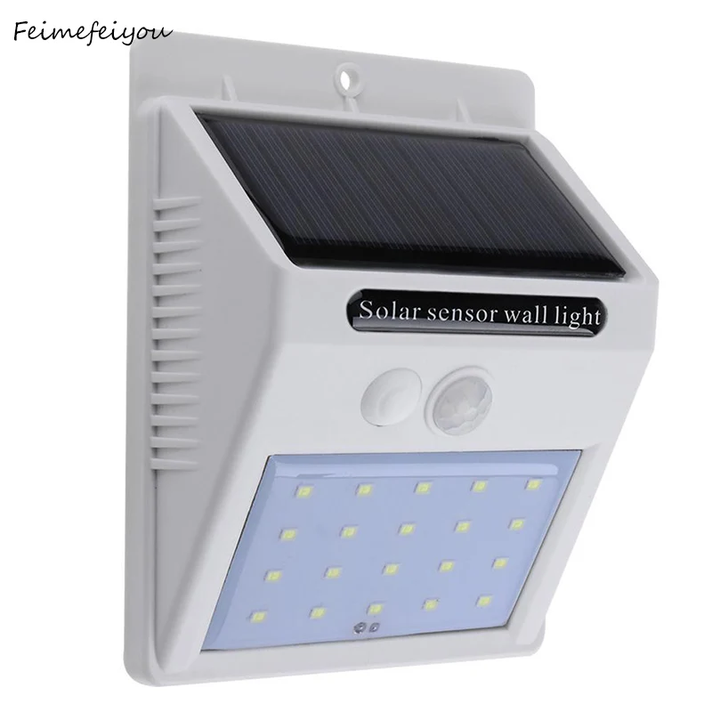 

Solar Lights Wireless Waterproof Motion Sensor 3 modes Outdoor Light for Garden with Motion Activated white white