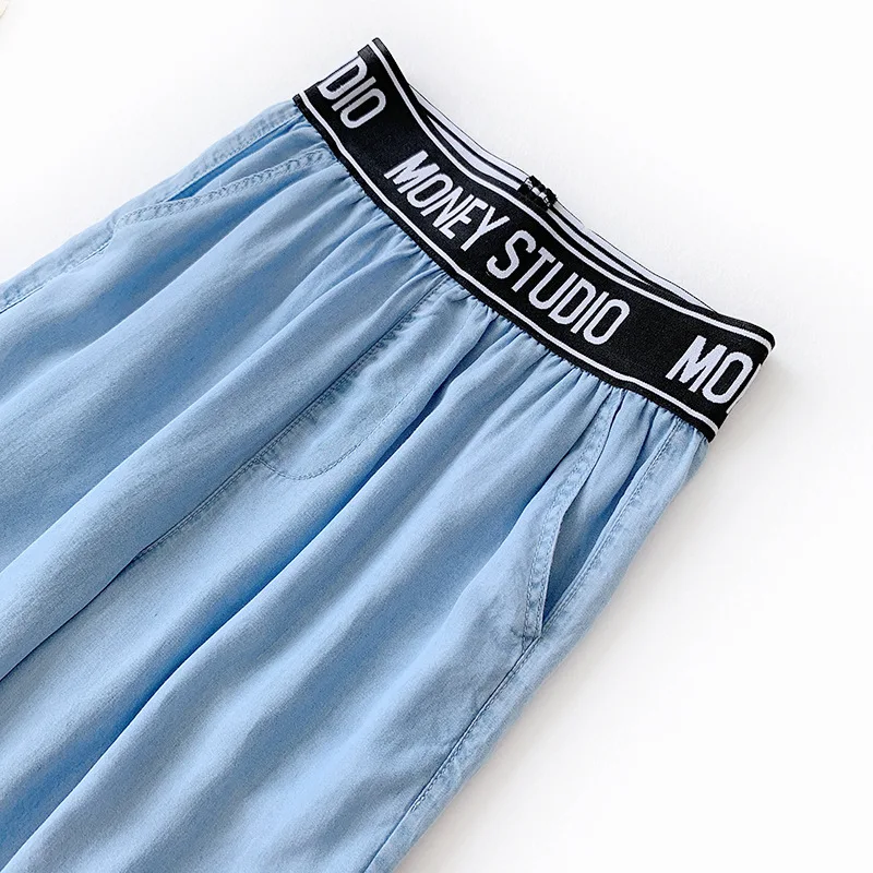 Wasteheart Summer Women Fashion Blue Long Loose Pants Wide Leg Pants High Waist Full Length Female Pants Casual Sweatpants Jeans Wasteheart Summer Women Fashion Blue Long Loose Pants Wide Leg Pants High Waist Full Length Female Pants Casual Sweatpants Jeans