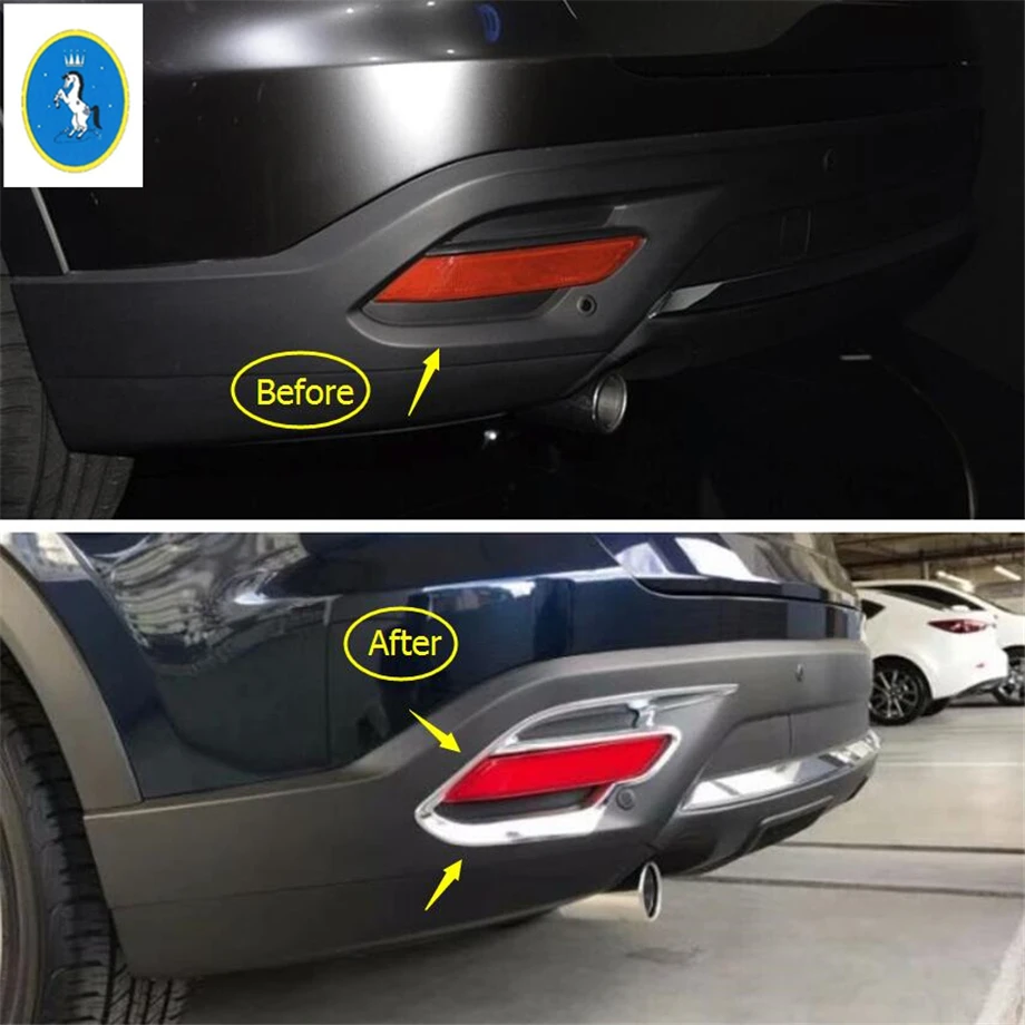 Yimaautotrims авто аксессуары хромированные задние противотуманные фары рамка лампы