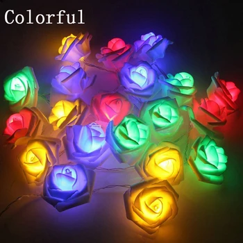 

20 LEDS String LED Lights 2M Flower Nightlight Decoration For Valentine Wedding Battery Operated Christmas Holiday Lights