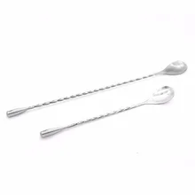 Нержавеющая сталь барные ложки Коктейльная ложка для смешивания с резьбой Мадлер бар палочка для помешивания коктейля Кофе коктейль Мохито ложки для вина Барные инструменты