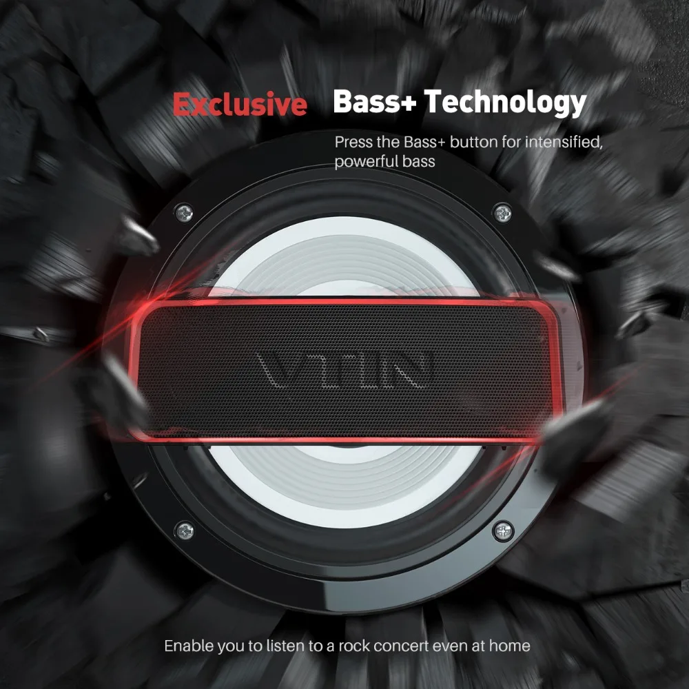 VTIN R2 портативный водонепроницаемый открытый динамик беспроводной Bluetooth динамик супер бас стерео ультра длительный срок службы батареи с микрофоном
