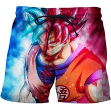 Dragon Ball Z Goku купальный костюм с принтом, мужские сексуальные повседневные шорты для фитнеса, s 6XL, пляжные шорты, Забавный 3D купальник, S-6XL, лето