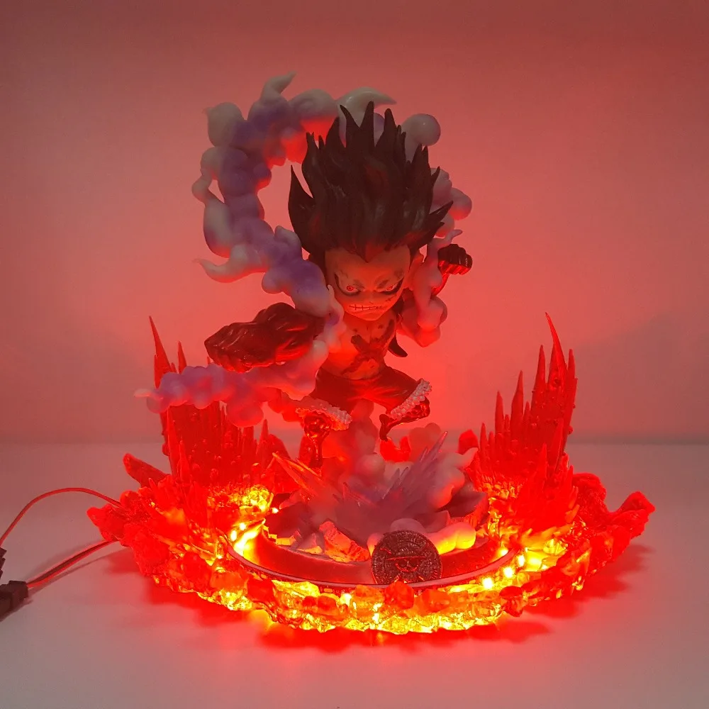 Luzes da Noite Lâmpada de Controle Mudando para o Quarto Peça Lampara Luffy Engrenagem 4 Snakeman Led Anime Remoto Cor Uma 3 lâmpada de controle remoto cor mudando para o quarto