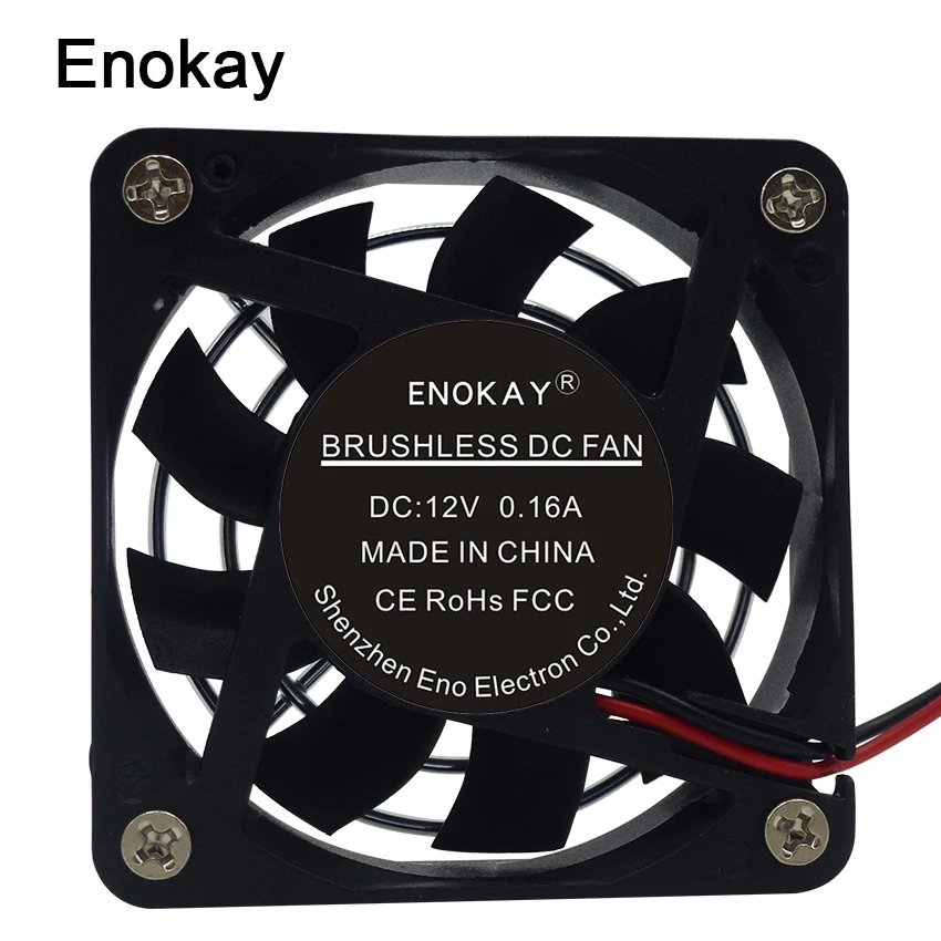 Оптовая продажа 2 шт Enokay 6015 60 мм 60x60x15 6 см DC 24V 2Pin кулер осевой вытяжной вентилятор с