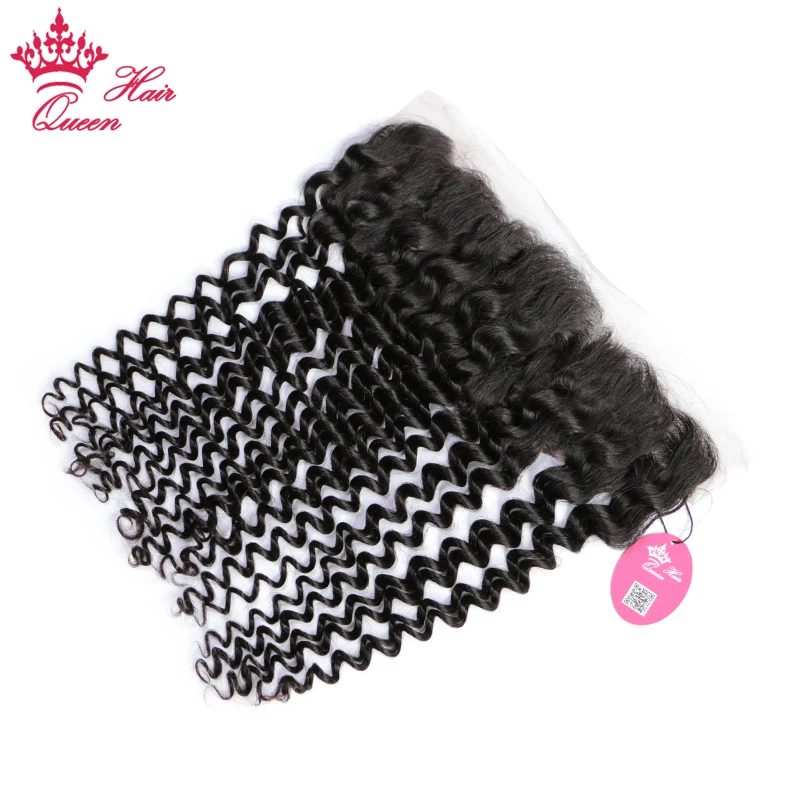 Lace Frontal 13x4 Ear to Ear Peruvian Deep Wave Frontal Closure Natural Color 100% Human Hair remy Closure Queen Hair Products