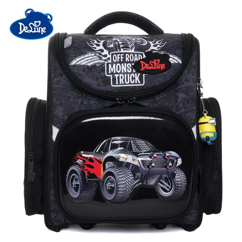 Delune 2019 Car Pattern school bags for boy girls cartoon backpacks children orthopedic backpack flower primary mochila infantil Delune 2019 Car Pattern school bags for boy girls cartoon backpacks children orthopedic backpack flower primary mochila infantil