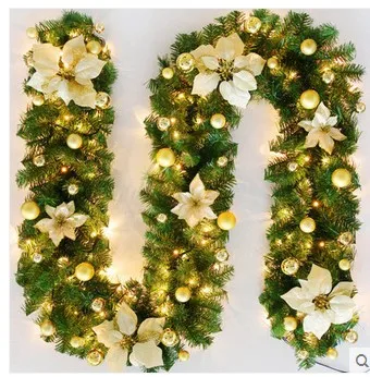 

270cm Christmas Decorations For Home Xmas Garland Wreath Christmas Ornaments New Year Party Supplies Decorative Natal