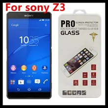 500 шт. Премиум 0,3 мм с уровнем твердости 9 H 2.5D закаленное Стекло Экран протектор для Sony Xperia Z3 D6653 D6603 взрывостойкая защитная пленка