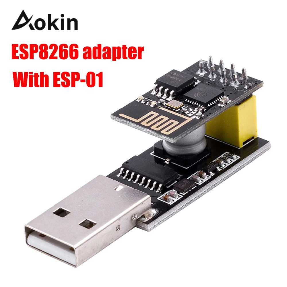 ESP01 Programmer Adapter UART GPIO0 ESP-01 ESP-01S Adaptaterr CH340G USB to ESP8266 Serial Wireless Wifi Developent Board Module |