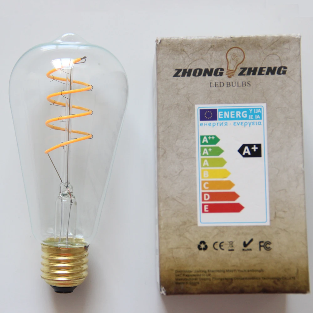 Uncleahtoh ST64 E26 E27 LED flexiblle лампы накаливания 2700 К теплый белый Dimmable свет|dimmable light|filament