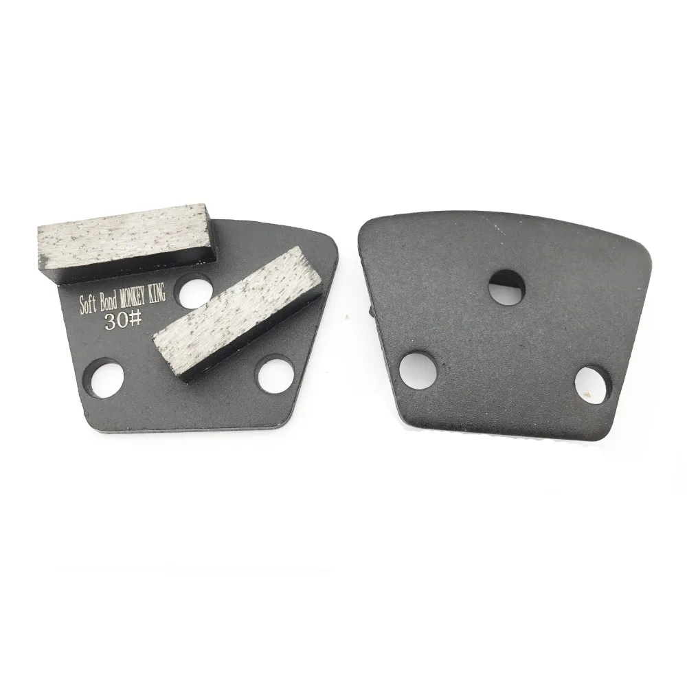 

Quick Change Bar 2 Segment Trapezoid Metal Diamond Concrete Grinding Pad Scraper Super Sharp Soft Bond 9mm Hole