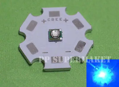 10 шт. Cree XLamp XP-E Королевский синий 450-455NM 1-3 Вт светодиодный излучатель 20 мм Звезда |