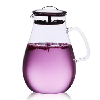 

Glass Teaport Hot Resistance 1900ml Gift Tea Infuser Herbal Tea Mug Health Gaiwan Tea Port.
