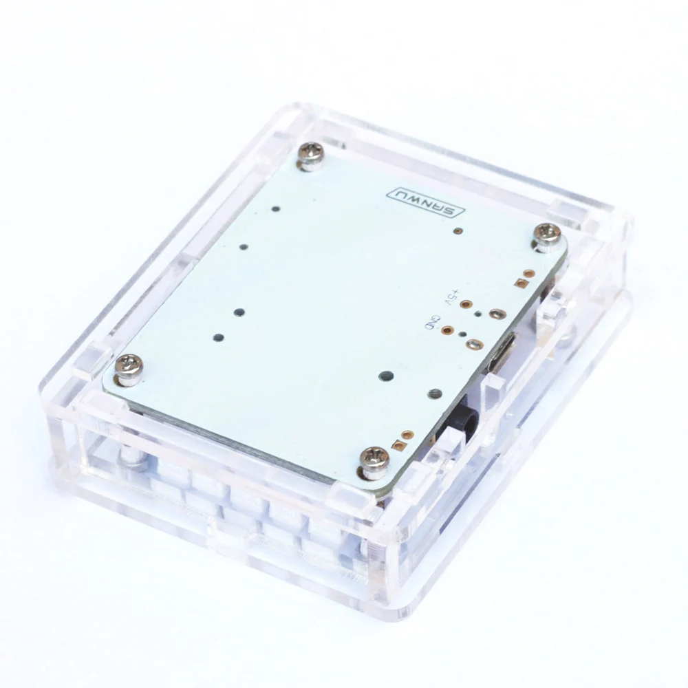 

Acrylic DIY Case Cover Shell for USB DC 5V BT 2.1 Audio Receiver Board Wireless Stereo Music Speakers Module with TF Card Slot