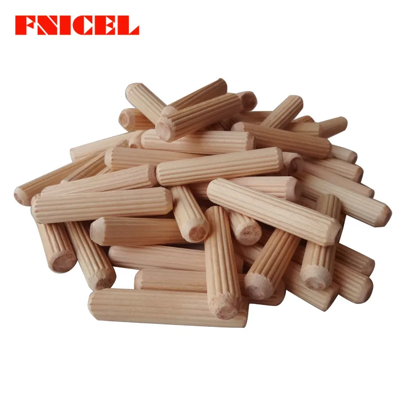 100pcs M6/M8 Wooden Needle Bolt Round Raft Cork Twill Wood Pin Nails Wedge Wooden Shaft Connector 3