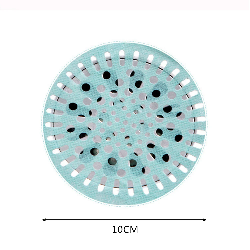 10 шт. одноразовые волосы анти-Блокировка трапных фильтров для ванной канализационный фильтр для волос наклейка для Ловца волос фильтр