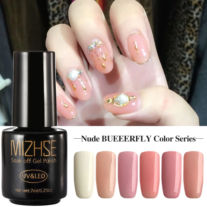 MIZHSE 7 мл Гель-лак для ногтей телесный Гель Набор лаков стойкий Nagellak гель Esmalte Para Unha набор акриловых красок для ногтей гель лак УФ