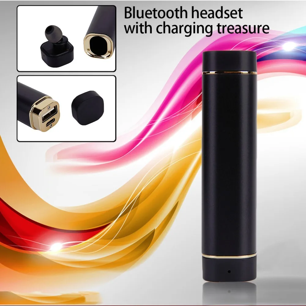 Новые K1 Беспроводной Мини Bluetooth наушники громкой связи с 900mA Мощность банк в ухо гарнитура Музыка Стерео одного уха гарнитура
