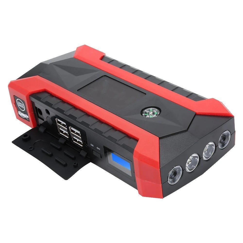 89800 mAh 12V 4 USB Multifunction Car Emergency Jump Starter Waterproof Portable LED Car Battery Bo