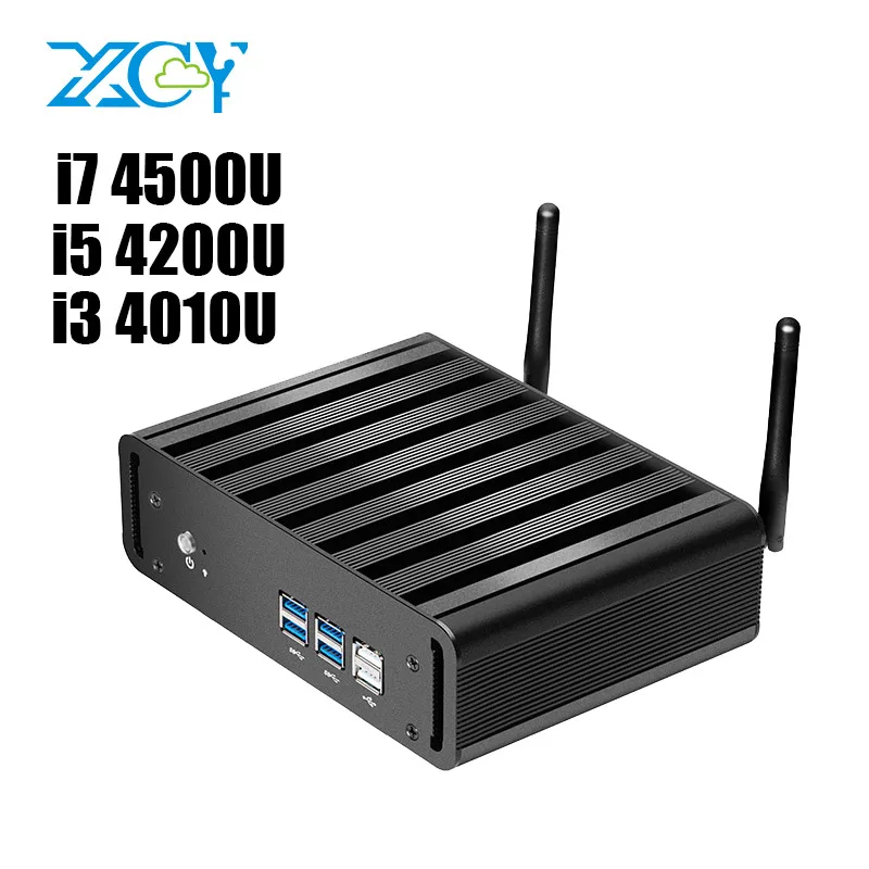 XCY Mini PC Core i7 4500U i5 4200U i3 4010U Windows 7 8 10 Mini Computer