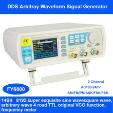 FY6800 Digital DDS Dual channel Function Signal Generator Arbitrary Waveform Generator 250MSa/s 14bits Frequency Meter 60MHz FY6800 Digital DDS Dual channel Function Signal Generator Arbitrary Waveform Generator 250MSa/s 14bits Frequency Meter 60MHz