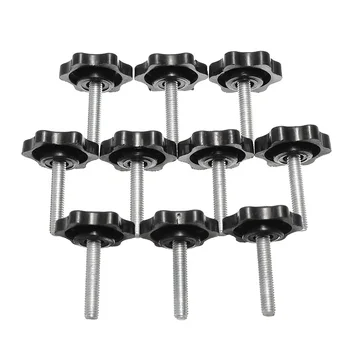 

Suleve M6TS1 10Pcs M6 30mm Star Shape Head Thread Knurled Thumb Screw Clamping Grip Knob Screw New