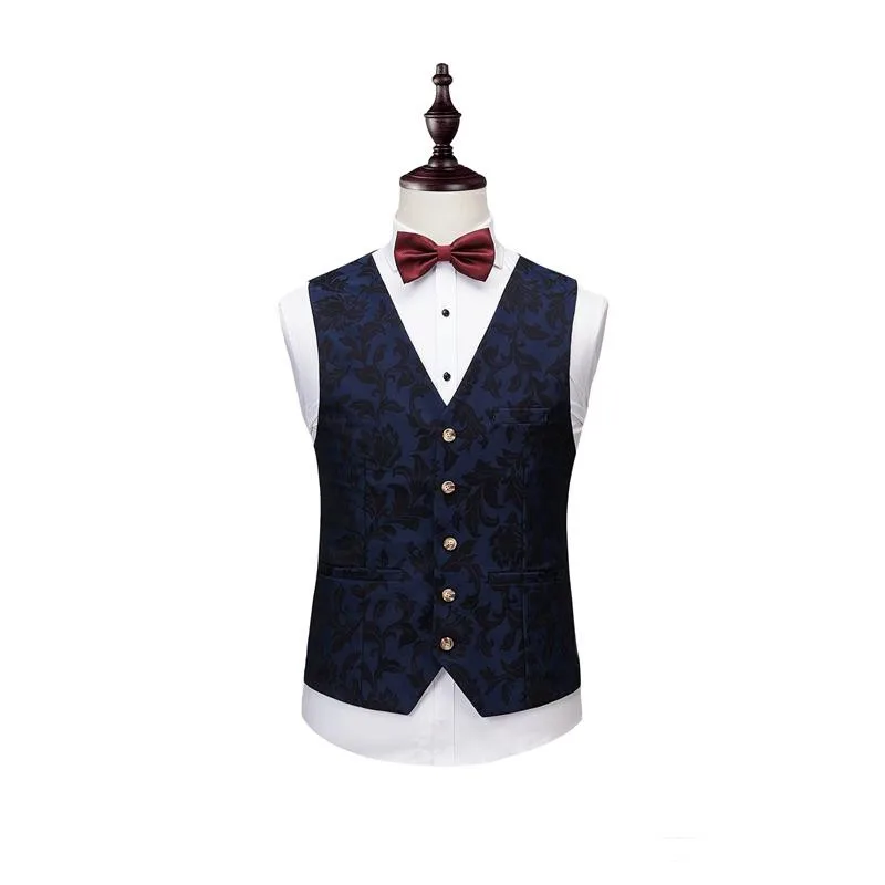 Men Suits With Print Brand Navy Blue Mens Floral Blazer Designs Mens Paisley Blazer Slim Fit Suit Jacket Men Wedding Tuxedos 3pc Men Suits With Print Brand Navy Blue Mens Floral Blazer Designs Mens Paisley Blazer Slim Fit Suit Jacket Men Wedding Tuxedos 3pc