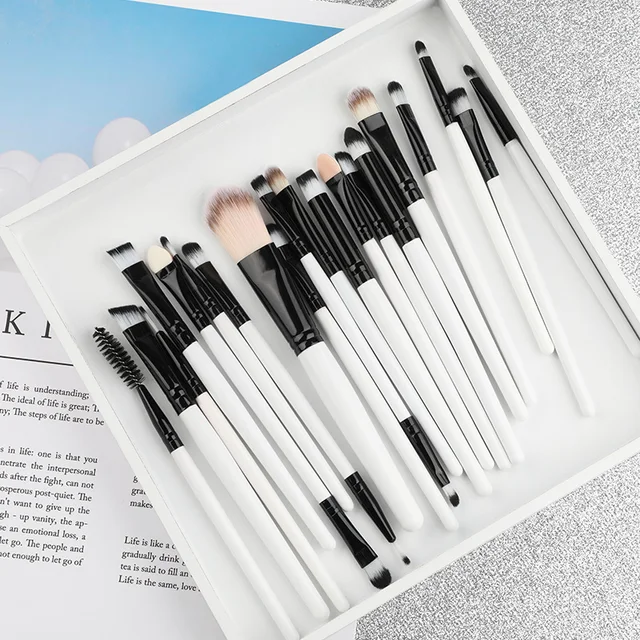 ROSALIND 20Pcs Professional Makeup Brushes Set Powder Foundation Eyeshadow Make Up Brushes Cosmetics Soft Synthetic Hair -