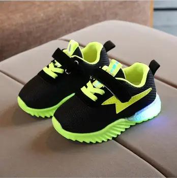 

Children Luminous Sneakers Fashion Kids Soft Sport Running Shoes for Boys Girls Baby Autumn Mesh Light Shoes