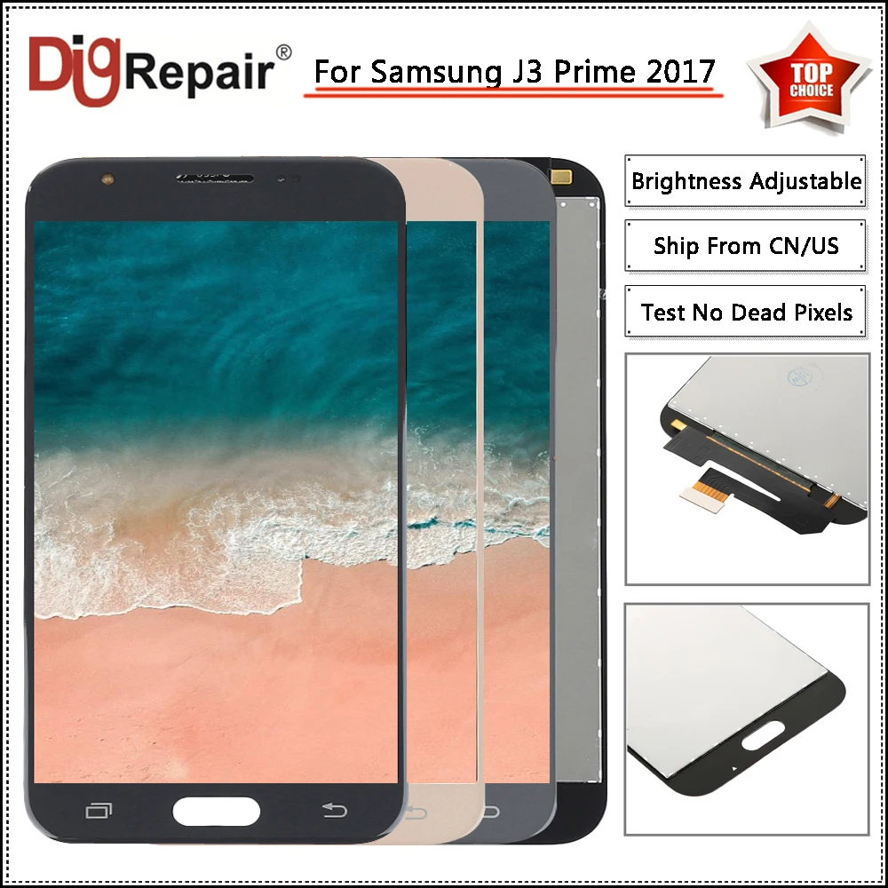 

For Samsung Galaxy J3 Prime 2017 J327 LCD Display Touch Screen Digitizer Assembly Repair Replace Part For Galaxy J3 prime Screen