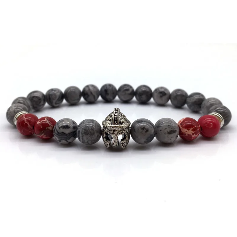 

Warrior Men Bracelet 2019 New Trendy Stone Bead Lion Bracelet Men Charm Classic Bracelet For Men Fashion Jewelry Gift