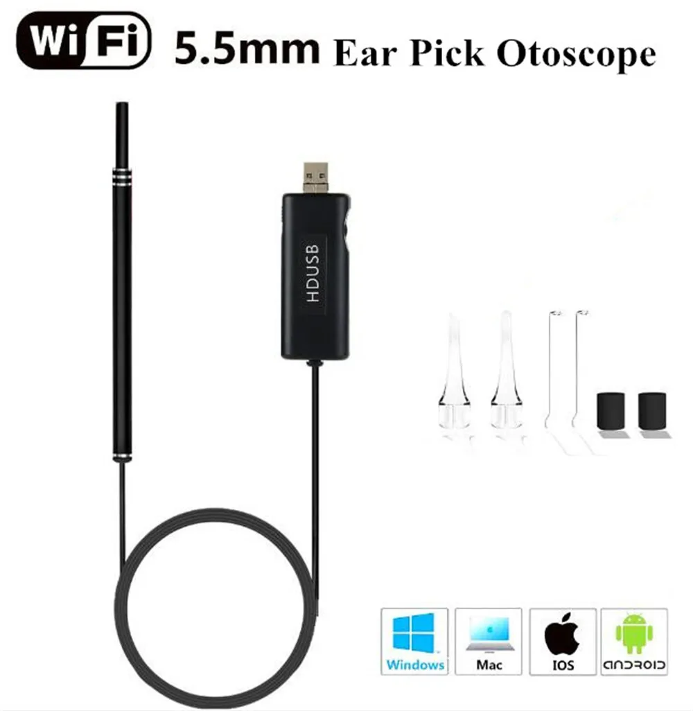 5,5 мм 3в1 OTG Ear pick Endoscope для Windows и Android Otoscope