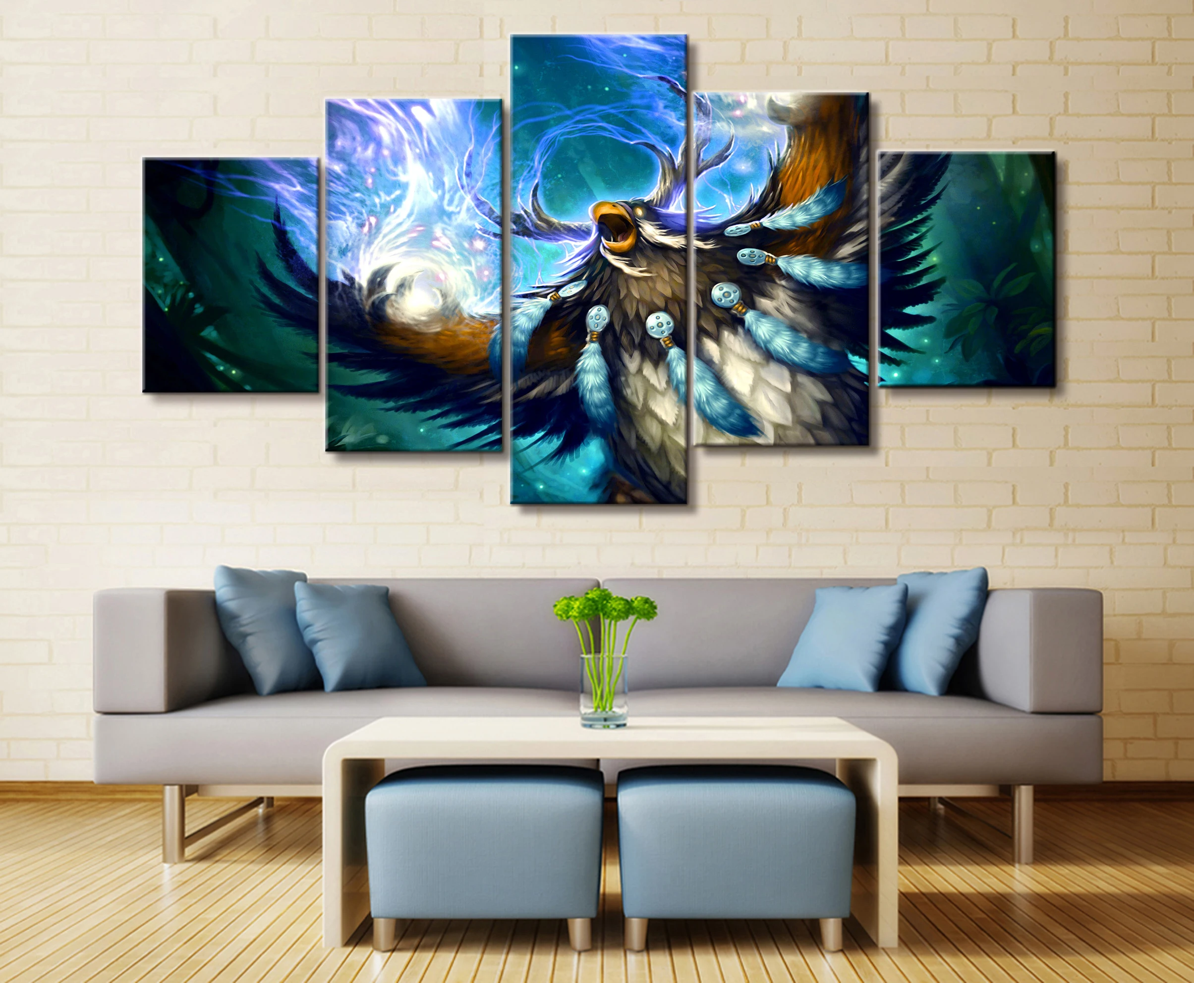  5 Piece Video Game WOW Warcraft DOTA 2 Painting Poster Decorative Mural Art Room Wall Decor Canvas 