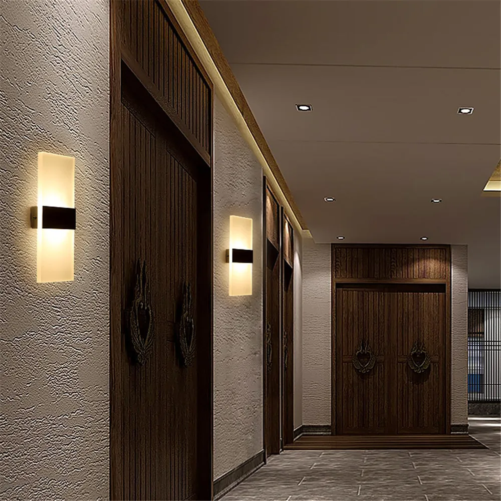 1 шт. коридорные проходные огни 14X6 см LED прикроватная лампа настенная акриловая