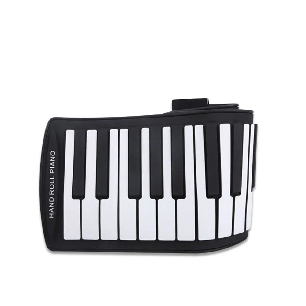Портативный 61 клавиши гибкий рулон пианино USB MIDI электронная клавиатура ручной рулон пианино